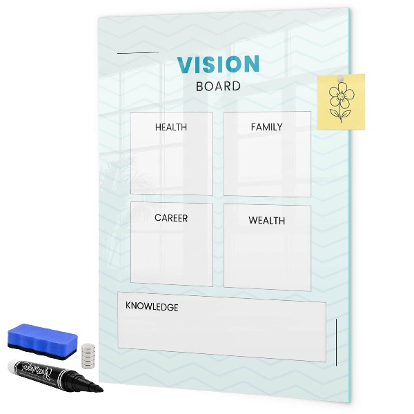 Schreib magnettafel Visionboard für Lebensziele