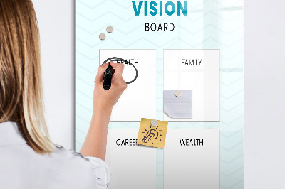 Schreib magnettafel Visionboard für Lebensziele