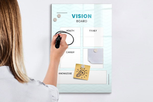 Schreib magnettafel Visionboard für Lebensziele