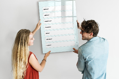 Schreib magnettafel Wochenplaner mit Platz für Fotos