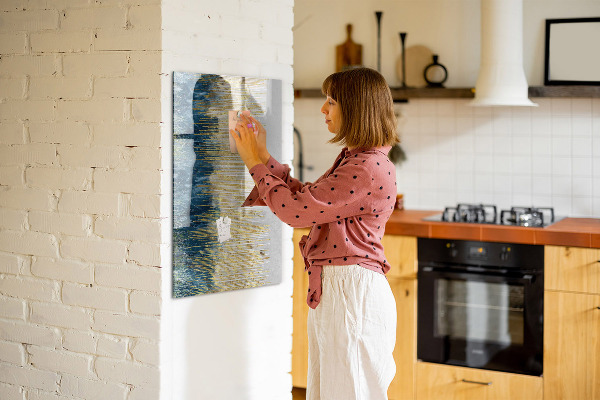 Magnettafel zum schreiben Moderne Pinnwand für Fotos und Notizen