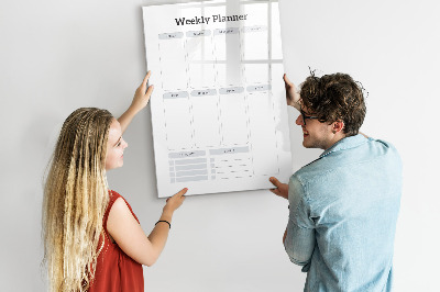 Schreib magnettafel Wochenplaner mit Platz für Fotos