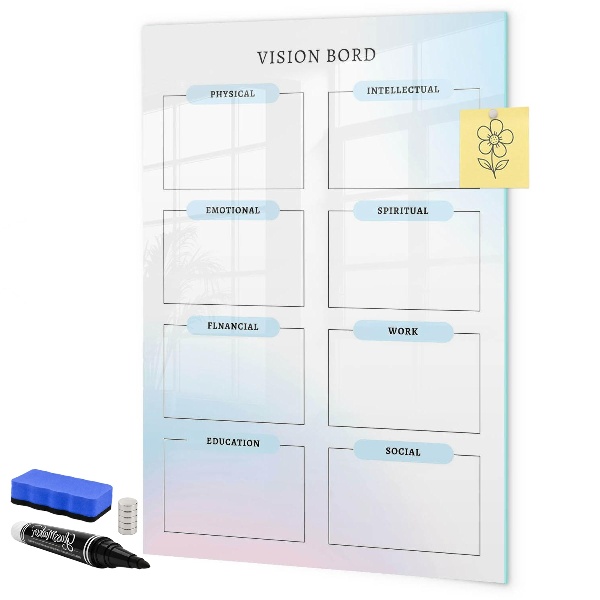 Magnettafel zum schreiben Visionboard für persönliche Ziele