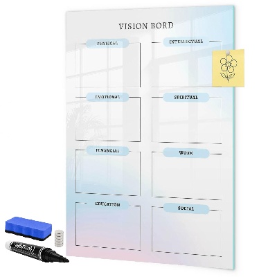 Magnettafel zum schreiben Visionboard für persönliche Ziele