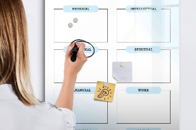 Magnettafel zum schreiben Visionboard für persönliche Ziele