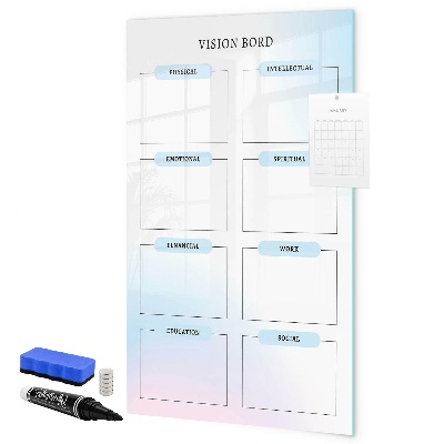Magnettafel zum schreiben Visionboard für persönliche Ziele
