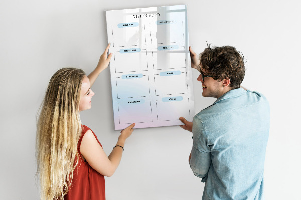 Magnettafel zum schreiben Visionboard für persönliche Ziele