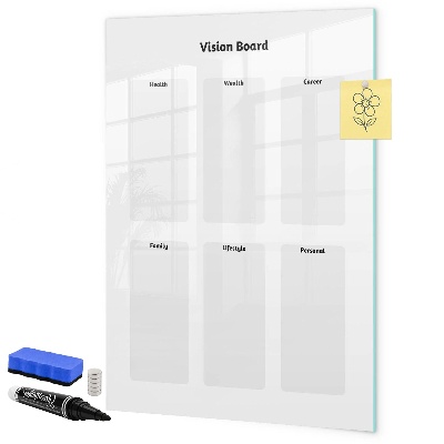 Schreib magnettafel Visionboard für Lebensziele