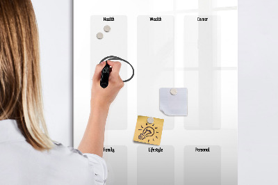 Schreib magnettafel Visionboard für Lebensziele