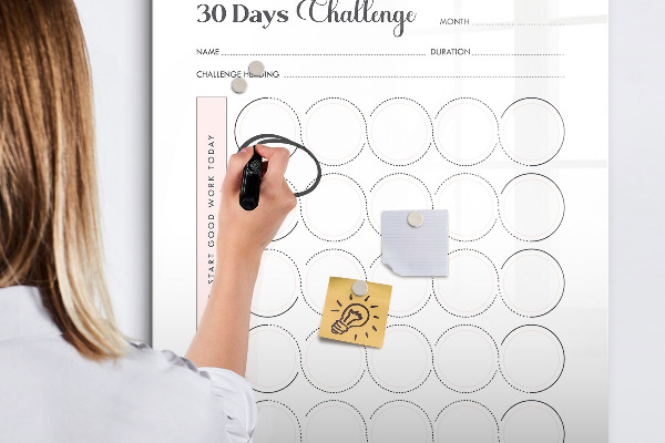 Magnettafel zum schreiben 30-Tage-Fotografie-Challenge