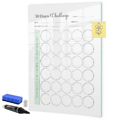 Magnettafel zum schreiben 30-Tage-Challenge: Verfolge deinen Fortschritt