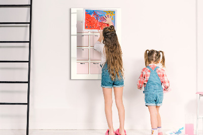 Magnettafel zum schreiben Geburtstagskalender mit Platz für Fotos