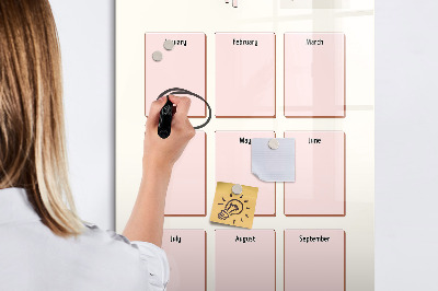 Magnettafel zum schreiben Geburtstagskalender mit Platz für Fotos