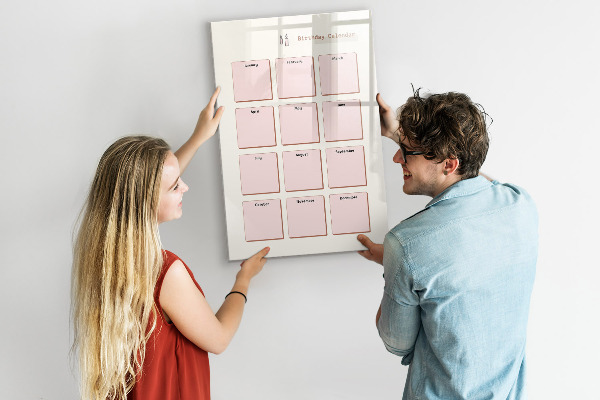 Magnettafel zum schreiben Geburtstagskalender mit Platz für Fotos