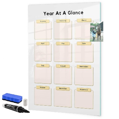 Magnettafel zum schreiben Jahreskalender zur Personalisierung