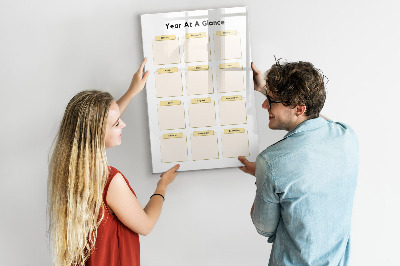 Magnettafel zum schreiben Jahreskalender zur Personalisierung
