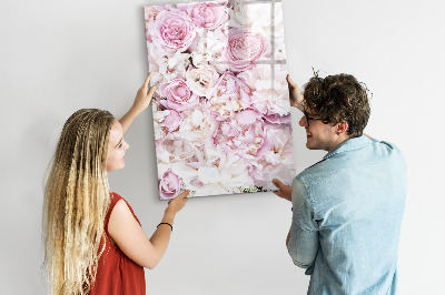 Magnettafel zum schreiben Blumentafel für Notizen und Fotos