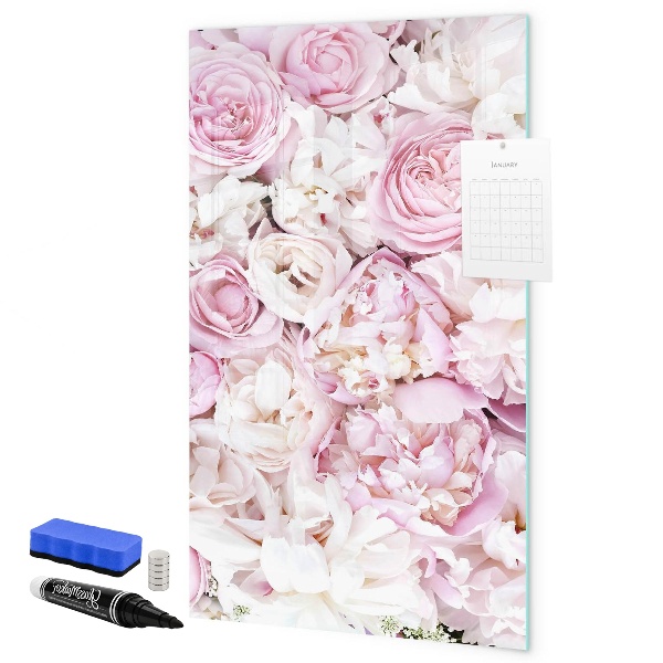 Magnettafel zum schreiben Blumentafel für Notizen und Fotos