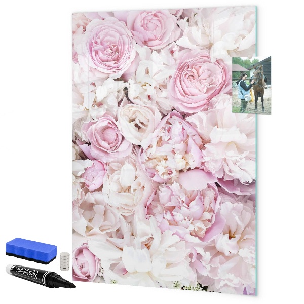 Magnettafel zum schreiben Blumentafel für Notizen und Fotos