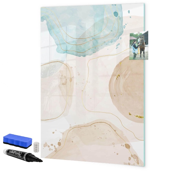 Schreib magnettafel Moderne Fotowand in Pastellfarben