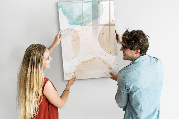 Schreib magnettafel Moderne Fotowand in Pastellfarben