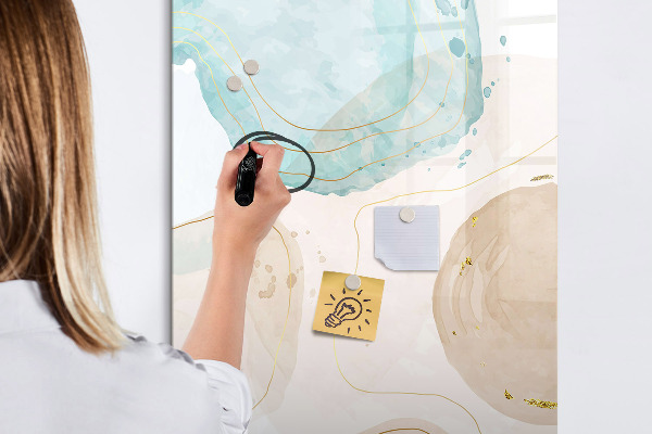 Schreib magnettafel Moderne Fotowand in Pastellfarben