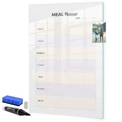 Magnettafel zum schreiben Speiseplan für die ganze Woche
