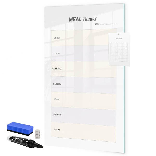 Magnettafel zum schreiben Speiseplan für die ganze Woche