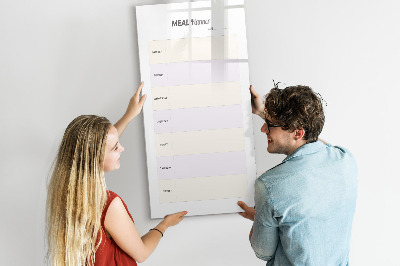 Magnettafel zum schreiben Speiseplan für die ganze Woche