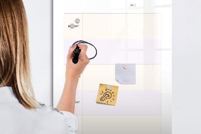 Magnettafel zum schreiben Speiseplan für die ganze Woche