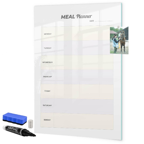 Magnettafel zum schreiben Speiseplan für die ganze Woche
