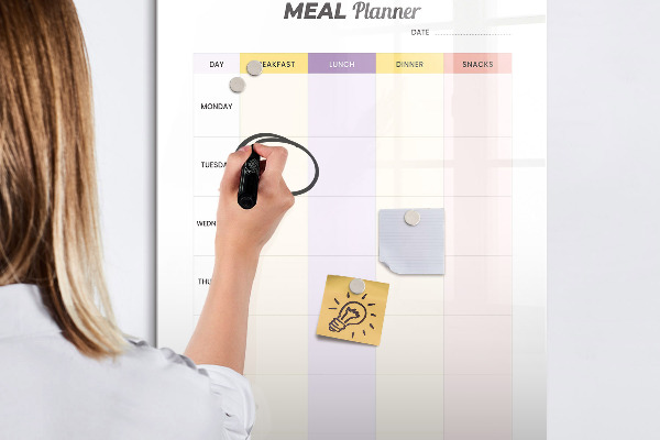 Magnettafel zum schreiben Tages-Speiseplaner
