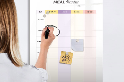 Magnettafel zum schreiben Tages-Speiseplaner