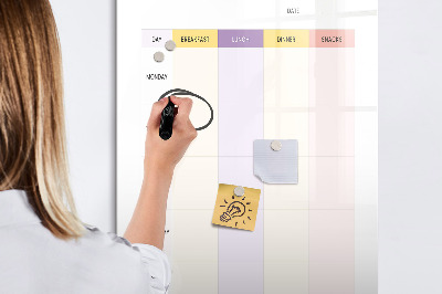 Magnettafel zum schreiben Tages-Speiseplaner