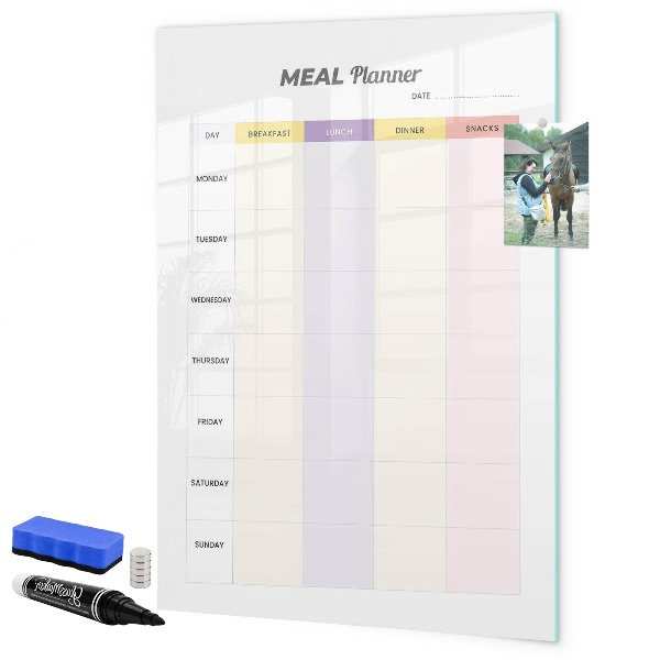 Magnettafel zum schreiben Tages-Speiseplaner