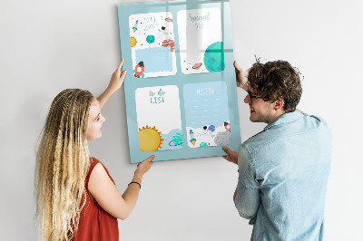 Schreib magnettafel Planer mit Platz für Fotos