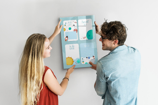 Schreib magnettafel Planer mit Platz für Fotos