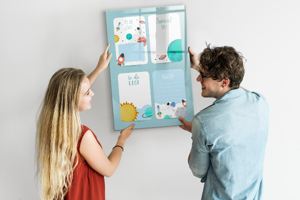 Schreib magnettafel Planer mit Platz für Fotos