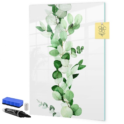 Schreib magnettafel Grünes Motiv mit Platz für Fotos