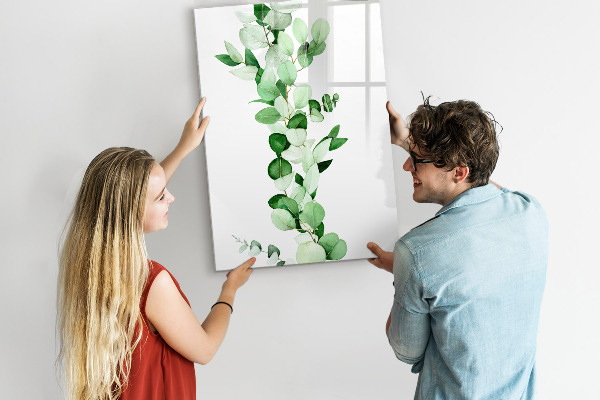 Schreib magnettafel Grünes Motiv mit Platz für Fotos