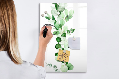 Schreib magnettafel Grünes Motiv mit Platz für Fotos