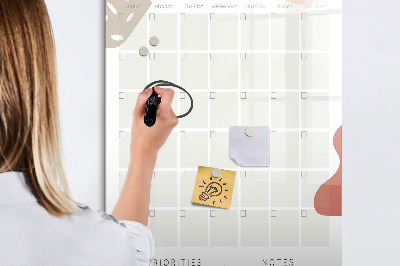 Magnettafel zum schreiben Monatsplaner mit Platz für Fotos