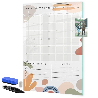 Magnettafel zum schreiben Monatsplaner mit Platz für Fotos