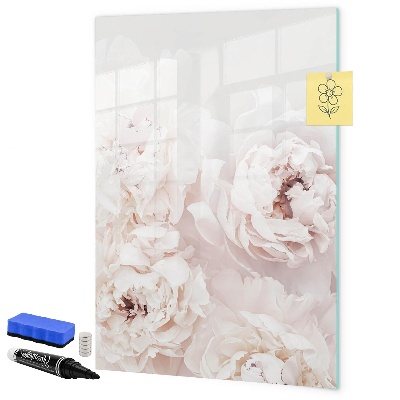 Magnettafel zum schreiben Blumencollage mit Erinnerungen und Notizen