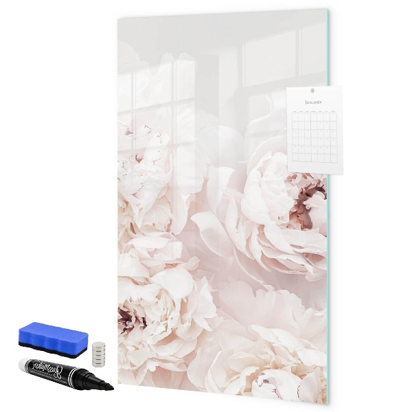 Magnettafel zum schreiben Blumencollage mit Erinnerungen und Notizen