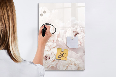 Magnettafel zum schreiben Blumencollage mit Erinnerungen und Notizen