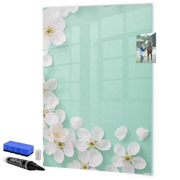Magnettafel zum schreiben Kreatives Board mit floralem Motiv
