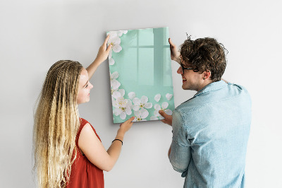 Magnettafel zum schreiben Kreatives Board mit floralem Motiv