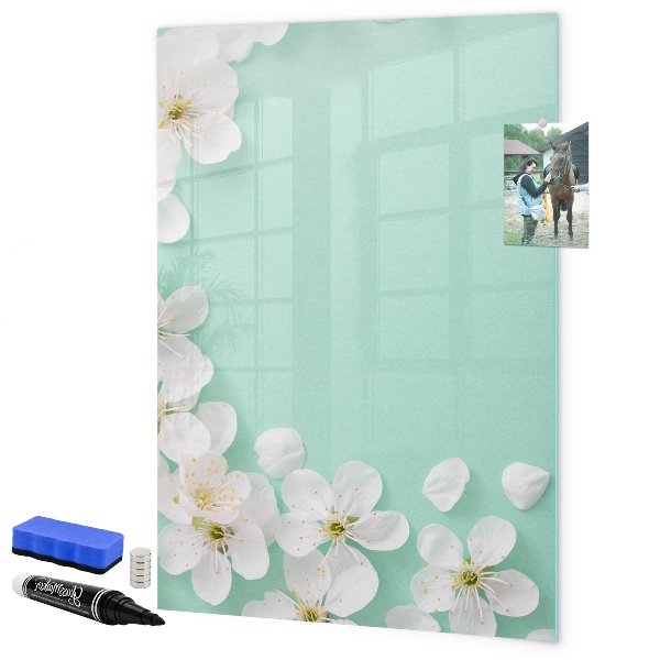 Magnettafel zum schreiben Kreatives Board mit floralem Motiv