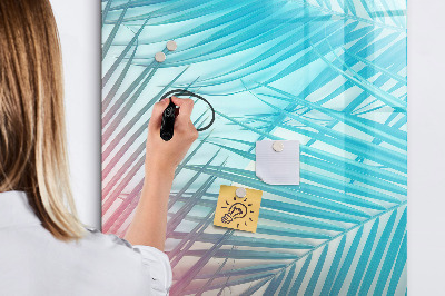 Schreib magnettafel Hintergrund mit Palmen und Fotos zum Anpinnen